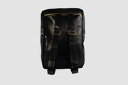 2-in-1 Laptop Backpack Briefcase – Black & Gold Travel Bag with Velvet Pouch – Young Professionals YP